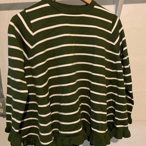 Striped green sweater